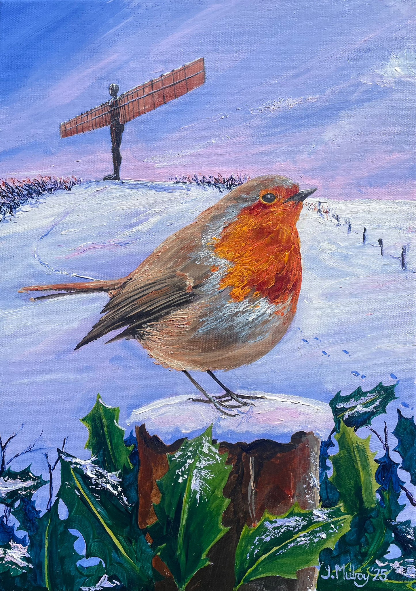 ‘The Robin and the Angel’, Canvas Print