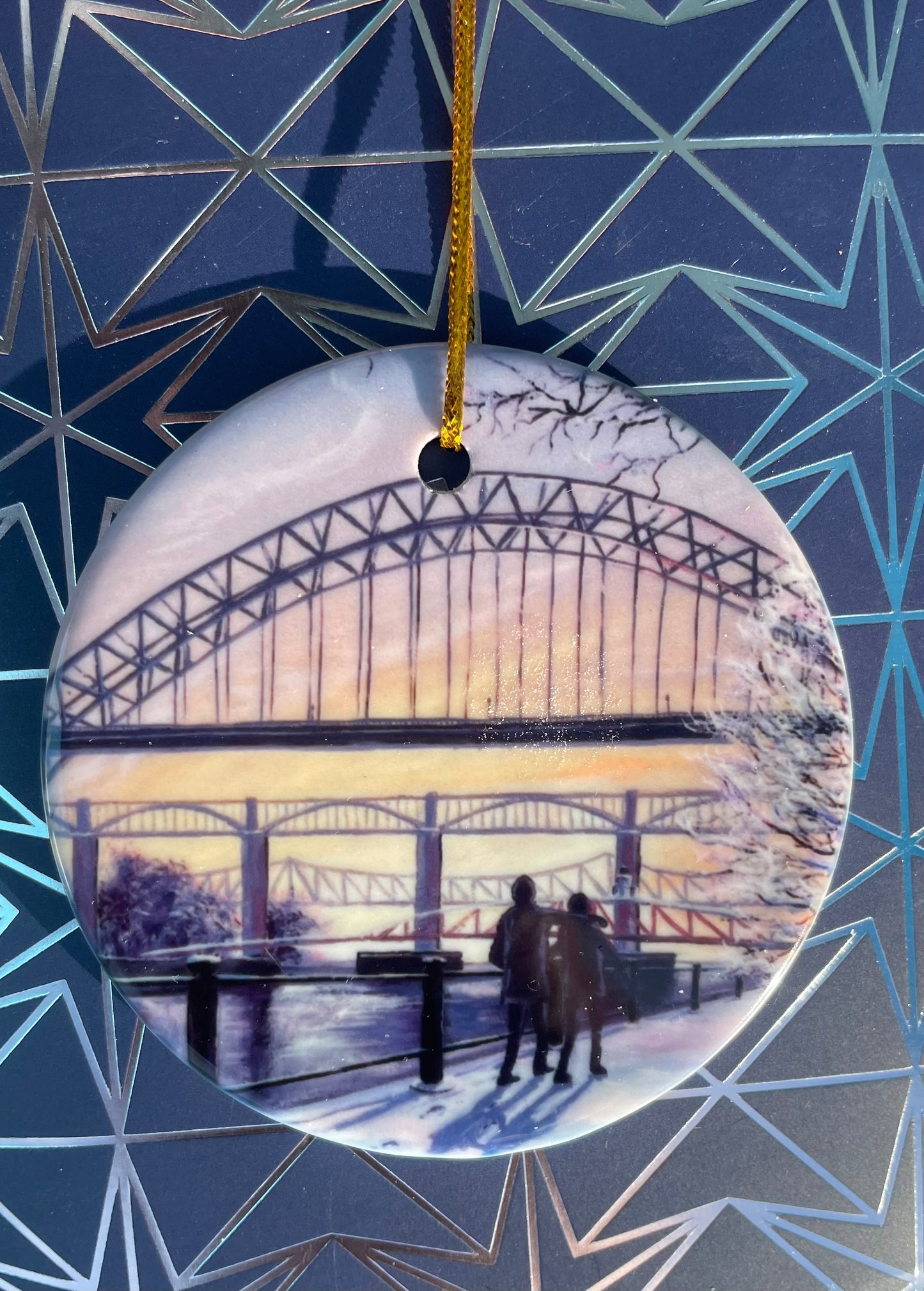 Christmas Tyne - Ceramic hanging decoration