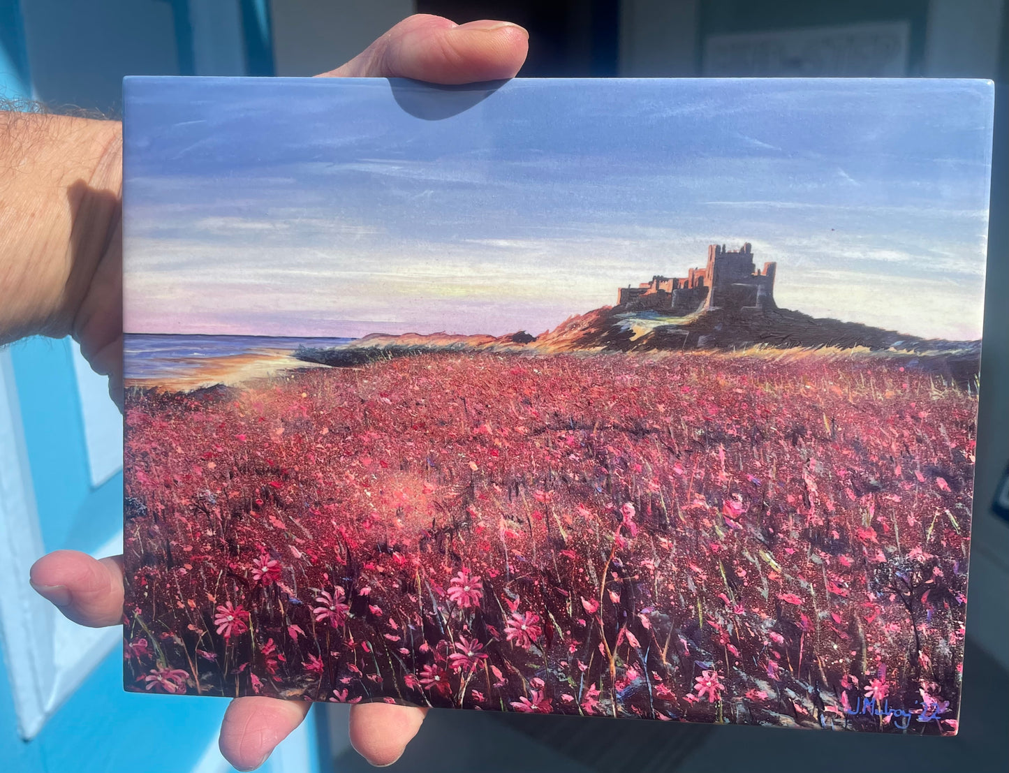 Bamburgh in the Flowers - Decorative Tile