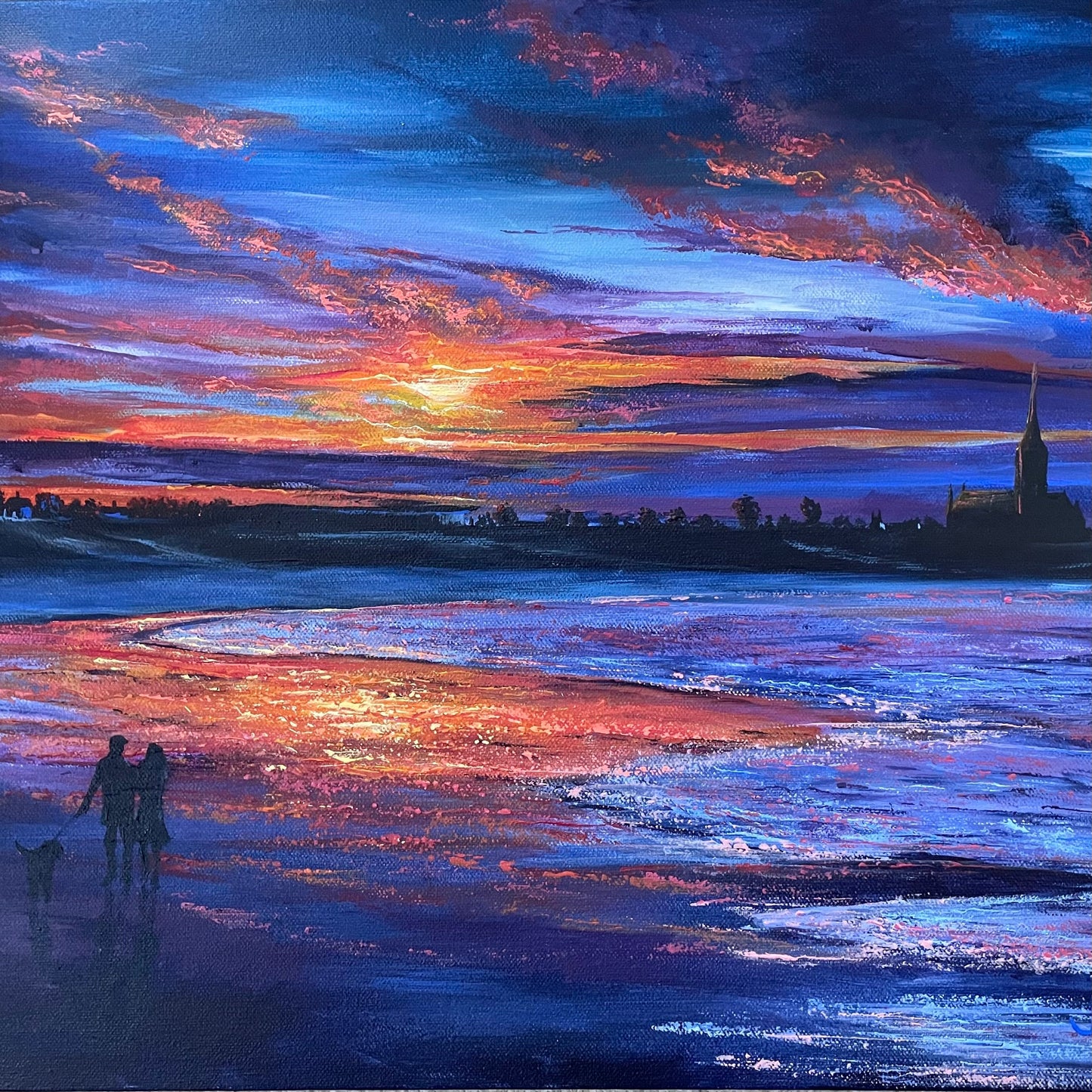 Longsands/Cullercoats Fine Art Placemat Collection - Pack of Four Mats and four Coasters