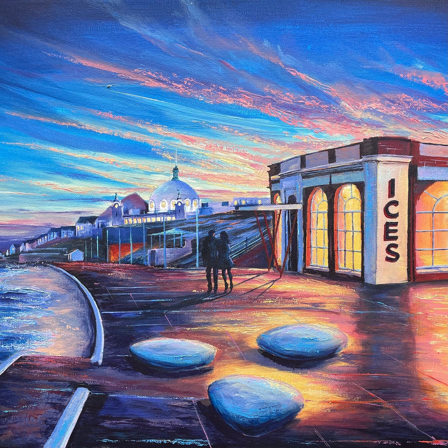 Whitley Bay Fine Art Placemat Collection - Pack of Four Mats and four coasters