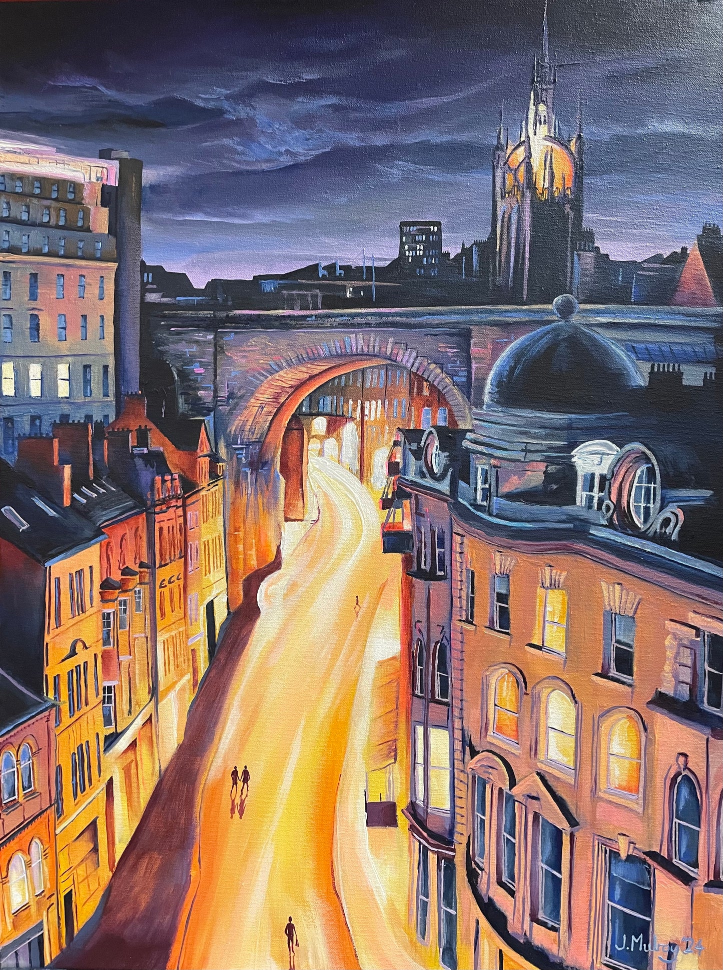 ‘City Lights’ Newcastle-upon-Tyne - Canvas Print