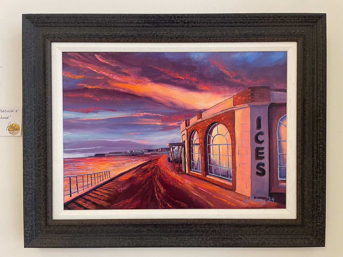 Rendezvous Sunrise - Whitley Bay. Original Acrylic on Canvas - Framed