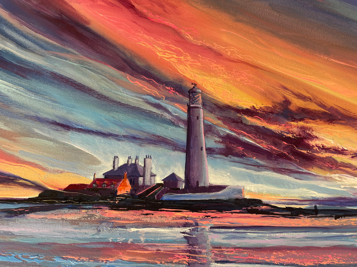 ‘St Mary’s at Sea’ - Framed Original Acrylic on Canvas