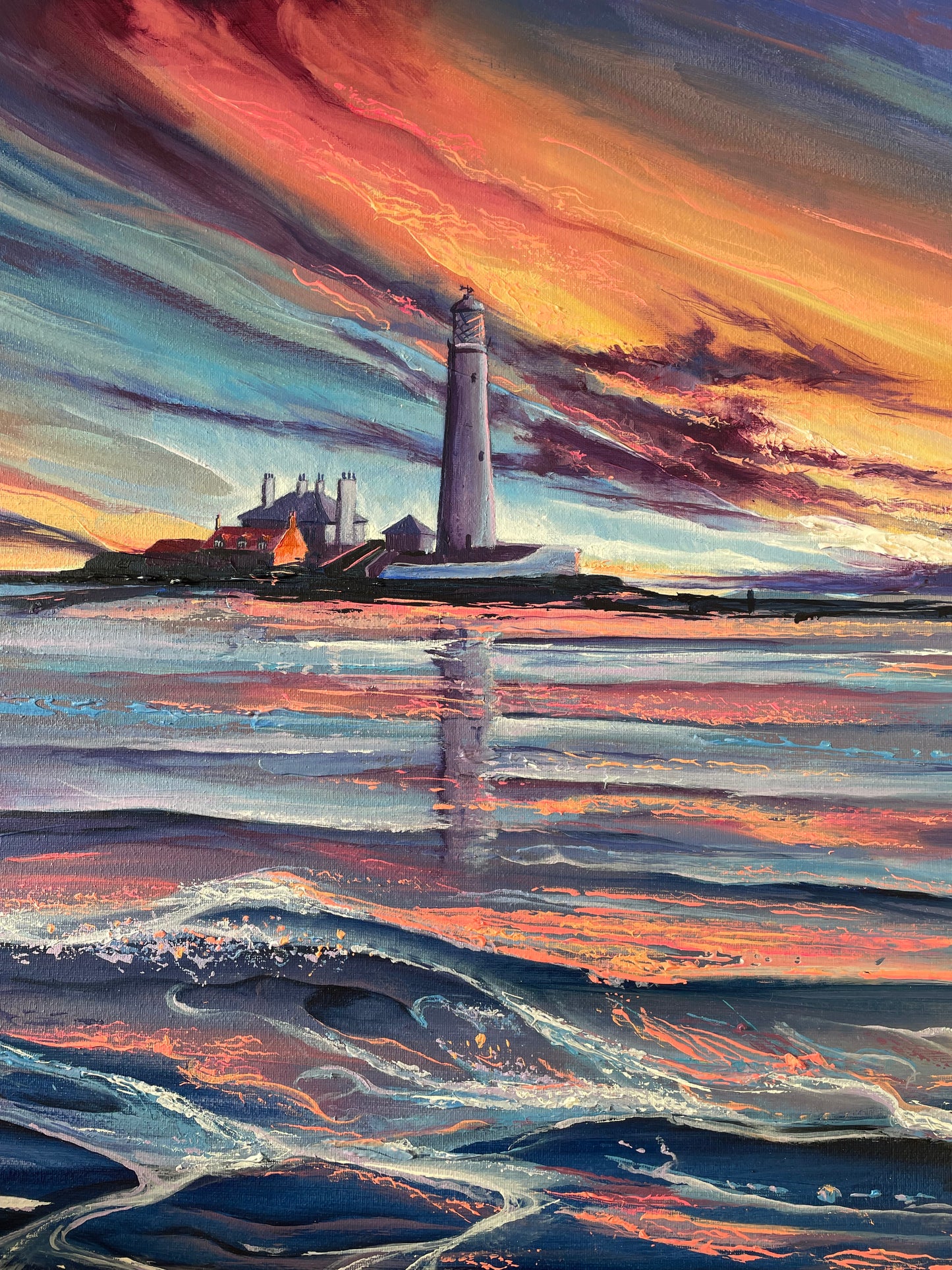 ‘St Mary’s at Sea’ - Framed Original Acrylic on Canvas