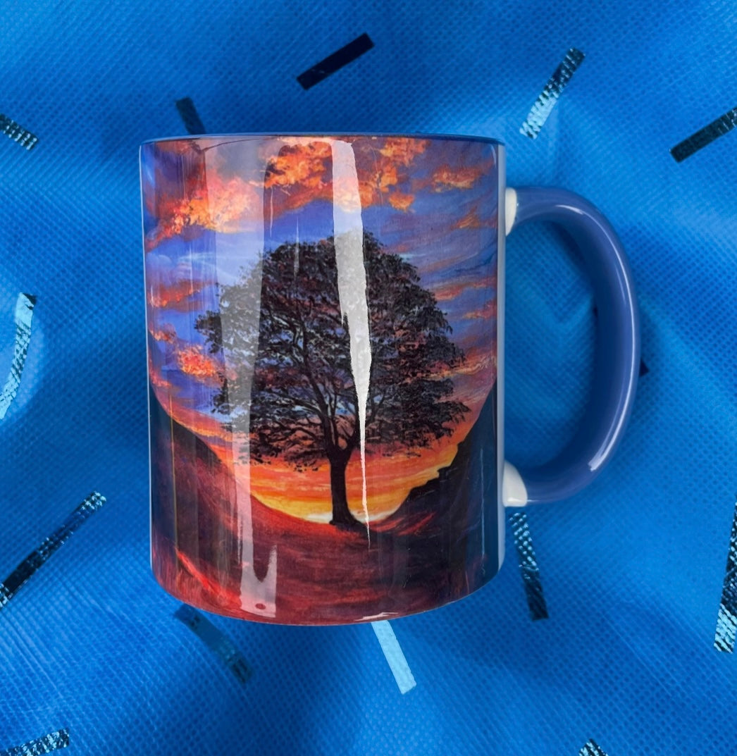 Fine Art Mugs: Set of four - ‘Sycamore Gap Four Seasons’