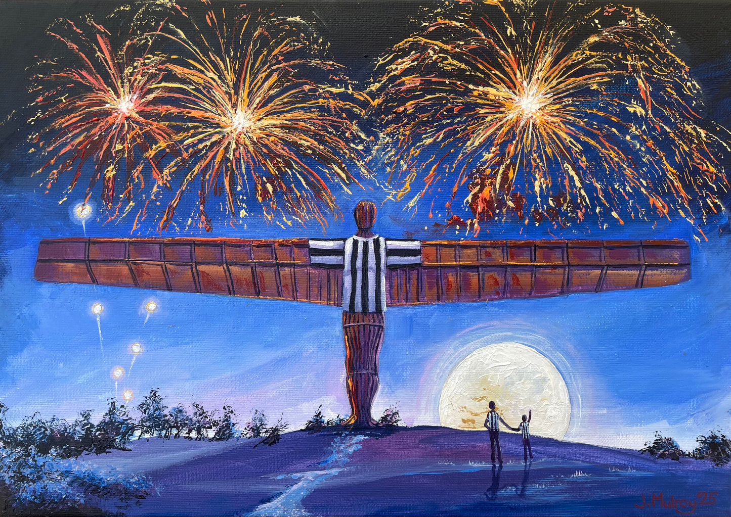 ‘Toon Angel’ - Newcastle United. Original Acrylic on Canvas - Framed.