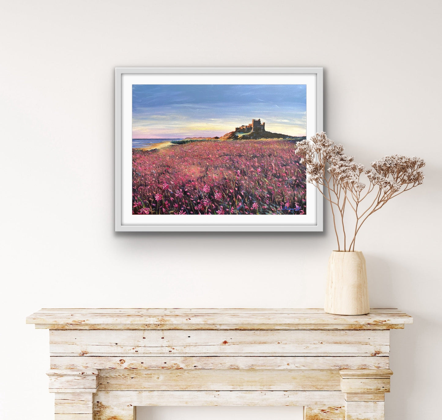 Bamburgh in the Flowers, Northumberland - Limited Edition Print - Arty Joe