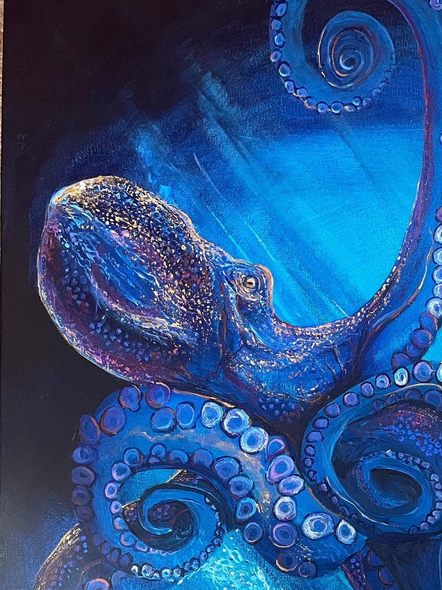 Blue Octopus - Deep Blue Series - Limited Edition Print - Arty Joe