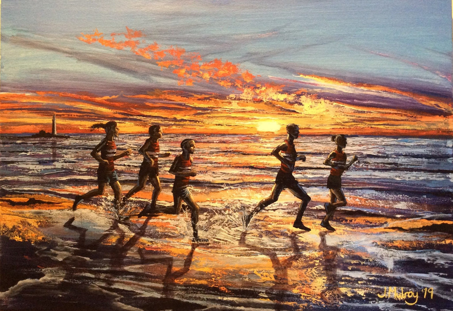 Sea Strides at Sunrise, Whitley Bay - Limited Edition Print - Arty Joe