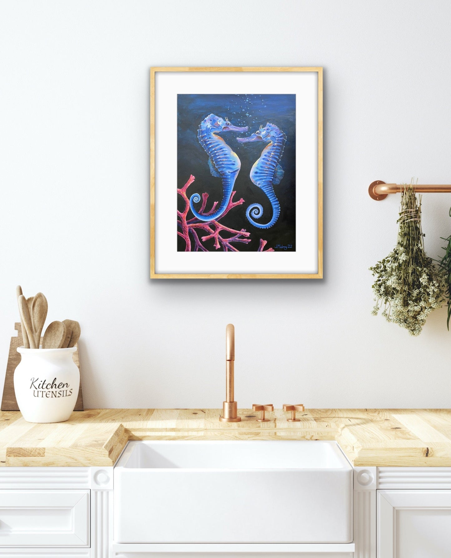 Seahorse Social - Deep Blue Series - Limited Edition Print - Arty Joe