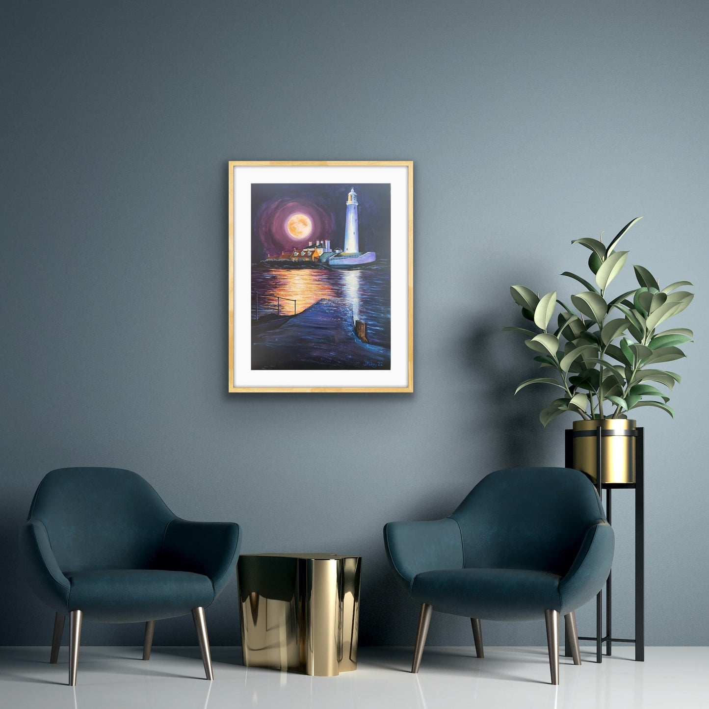 St Mary’s and the Moon, Whitley Bay - Limited Edition Print - Arty Joe