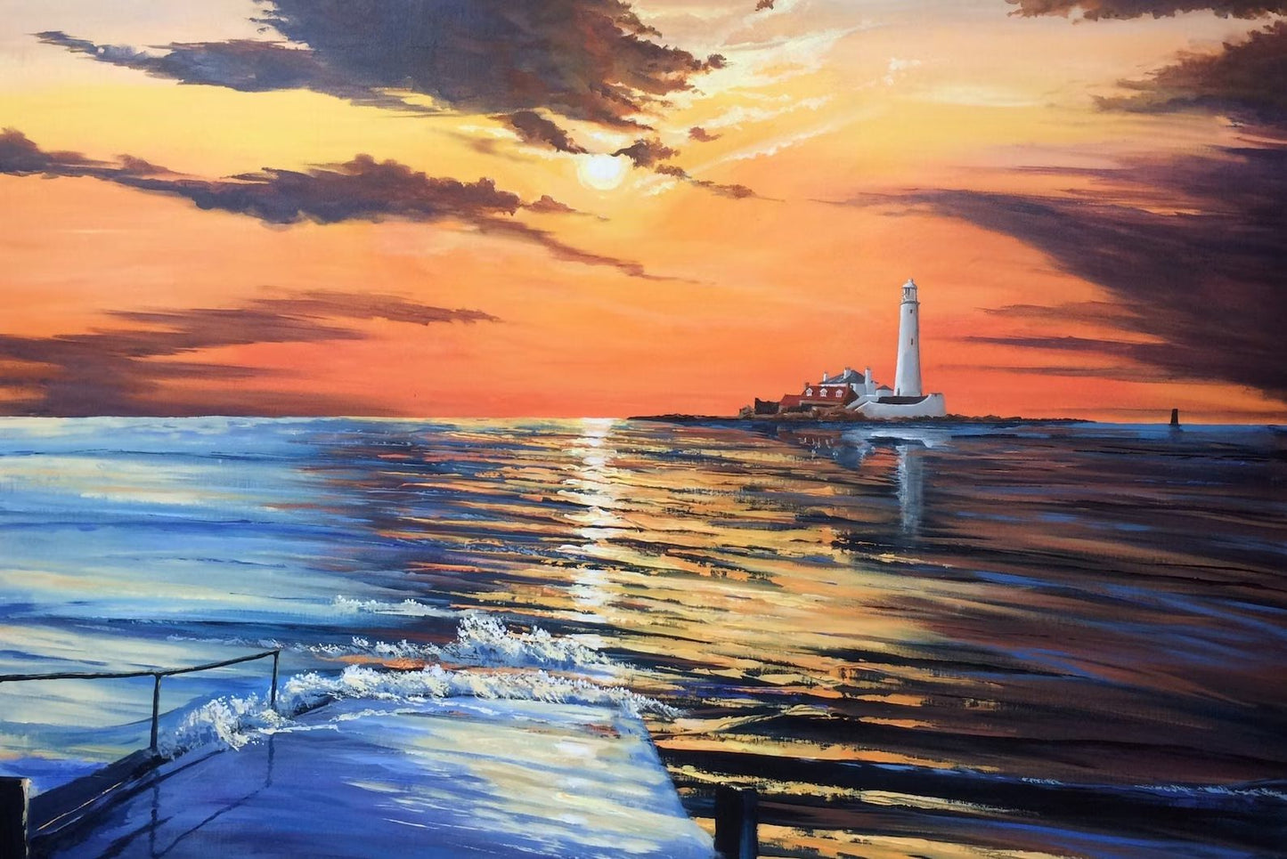 St Mary’s Sunrise I, Whitley Bay - Limited Edition Print - Arty Joe