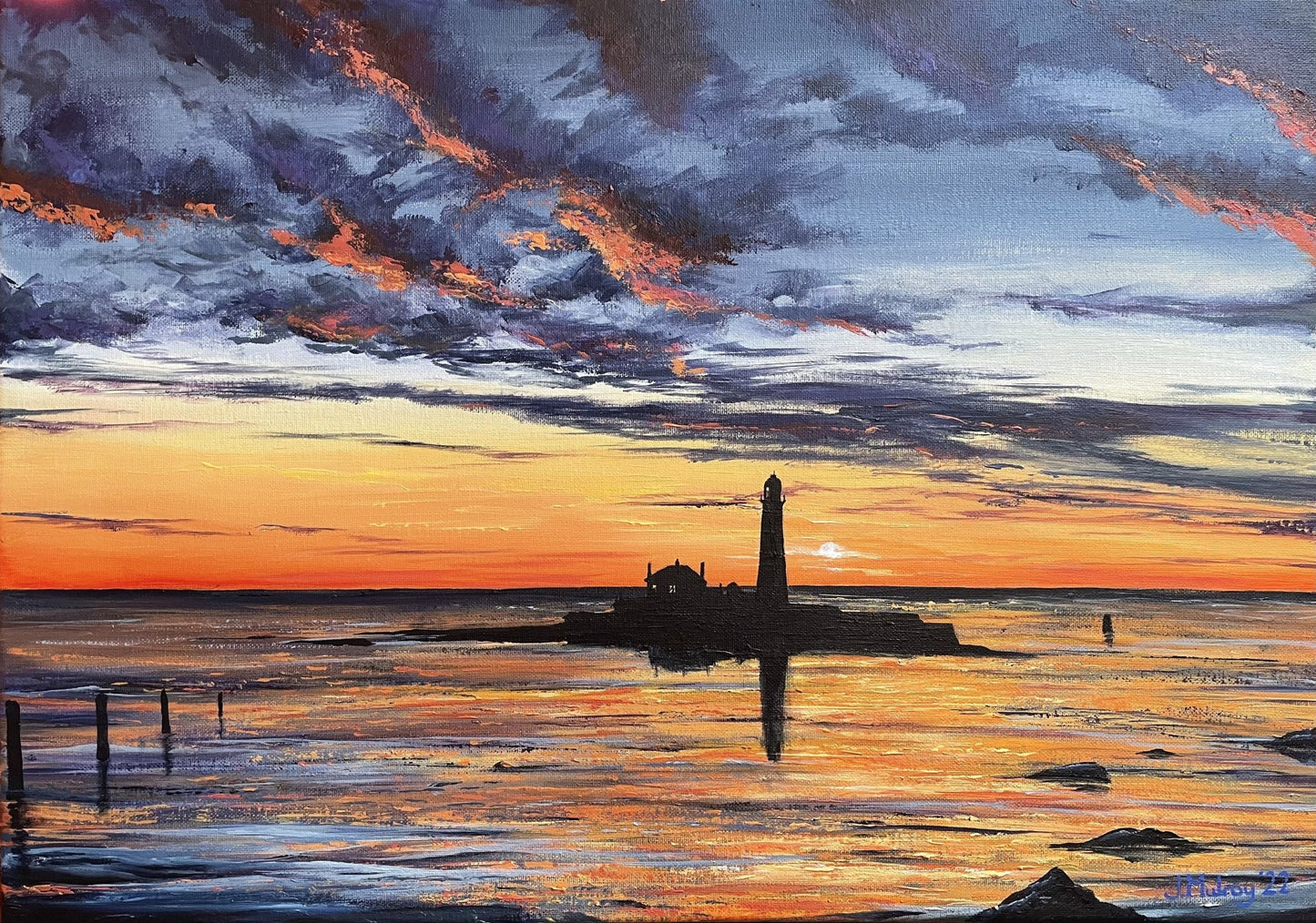 St Mary’s Sunrise III, Whitley Bay - Limited Edition Print - Arty Joe