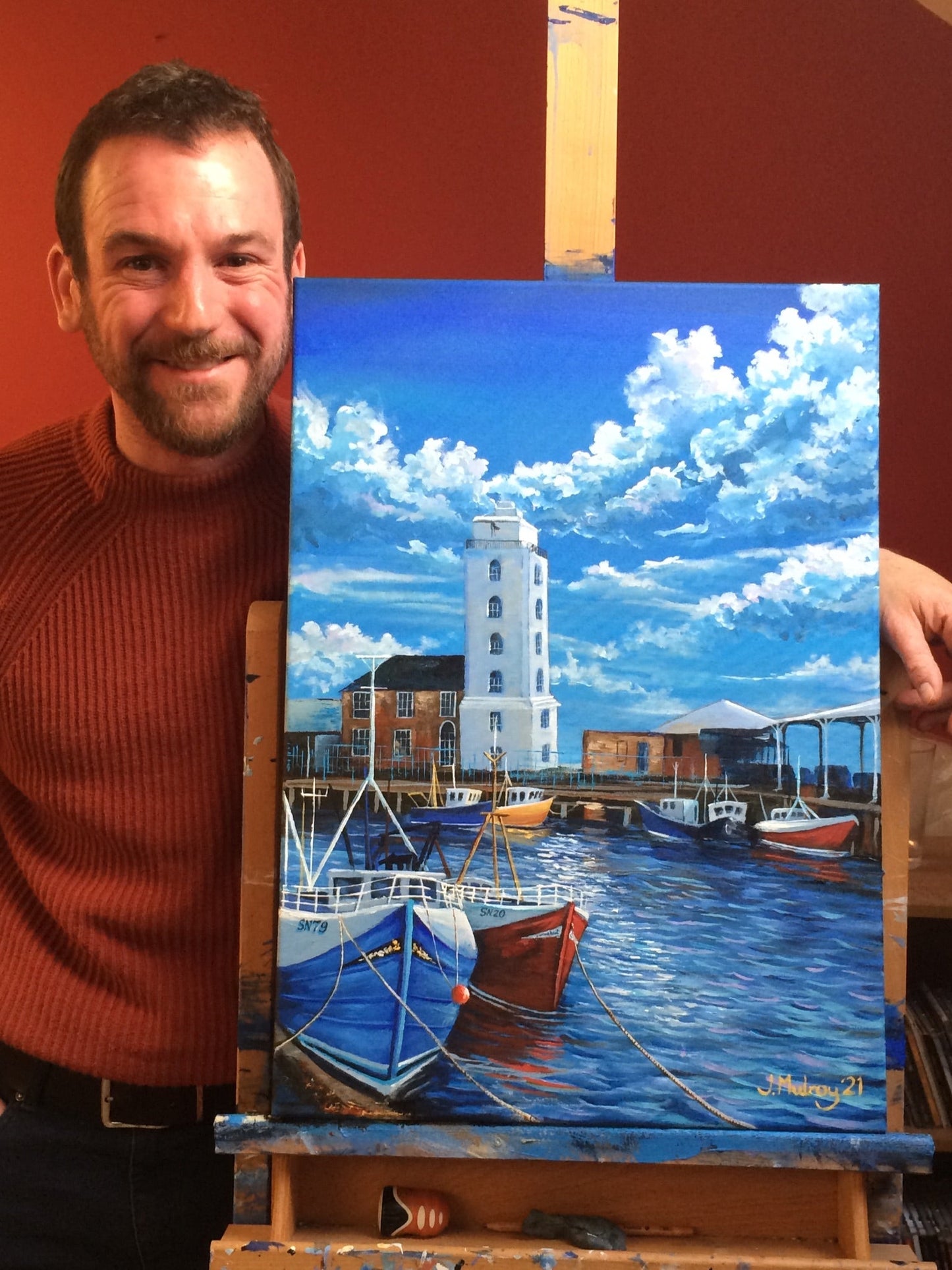 The Fish Quay, North Shields - Original Acrylic on Canvas - Arty Joe
