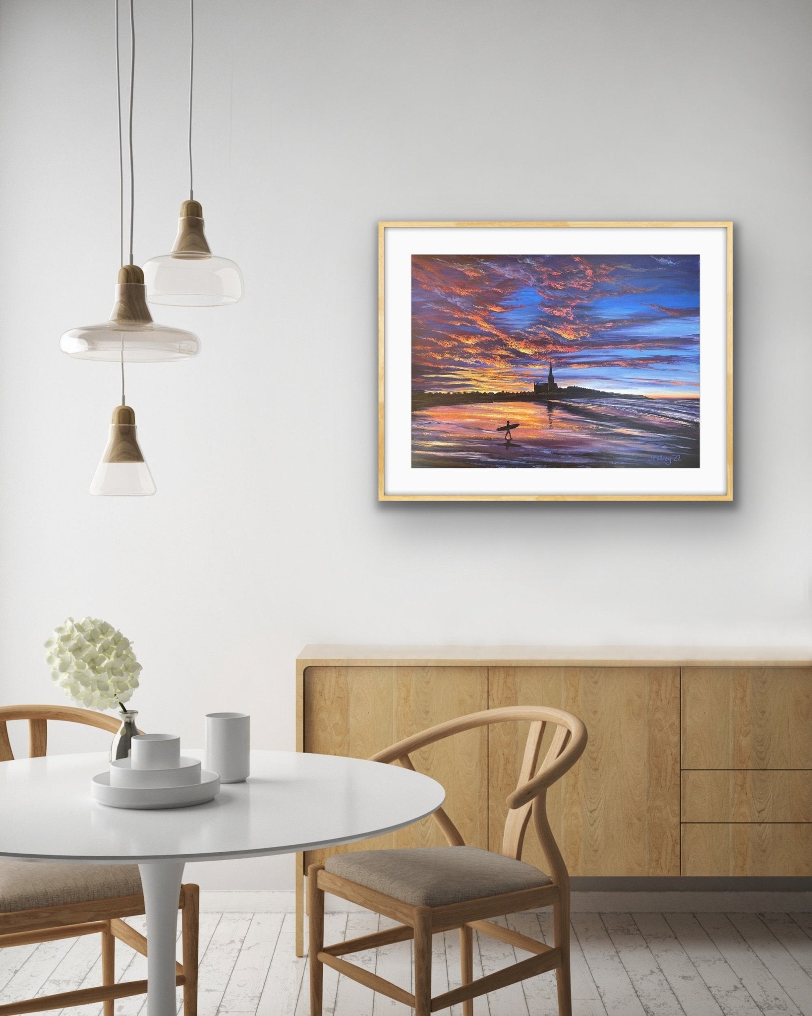The Surfer, Tynemouth - Canvas Print - Arty Joe