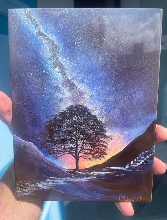 Sycamore Gap and the Stars - Decorative Tile