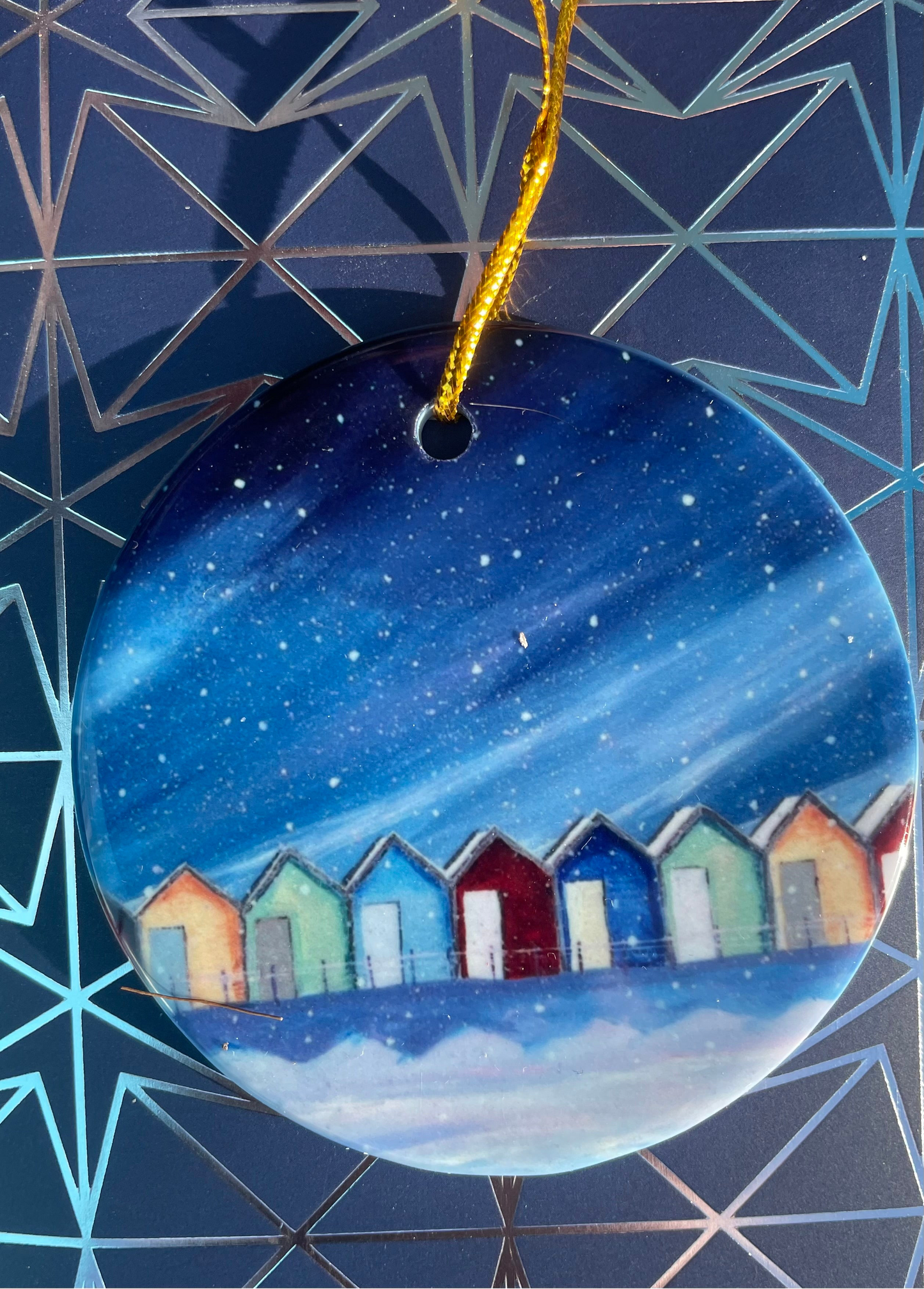 Complete set of 9 Ceramic hanging decorations