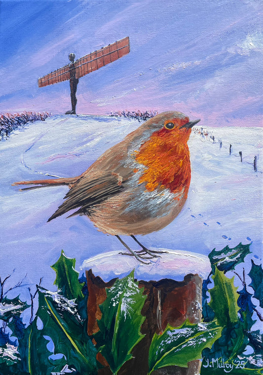 ‘The Robin and the Angel’, Canvas Print
