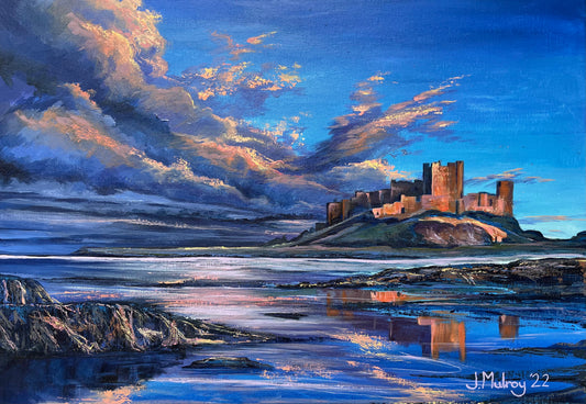 Bamburgh Glow, Northumberland - Canvas Print