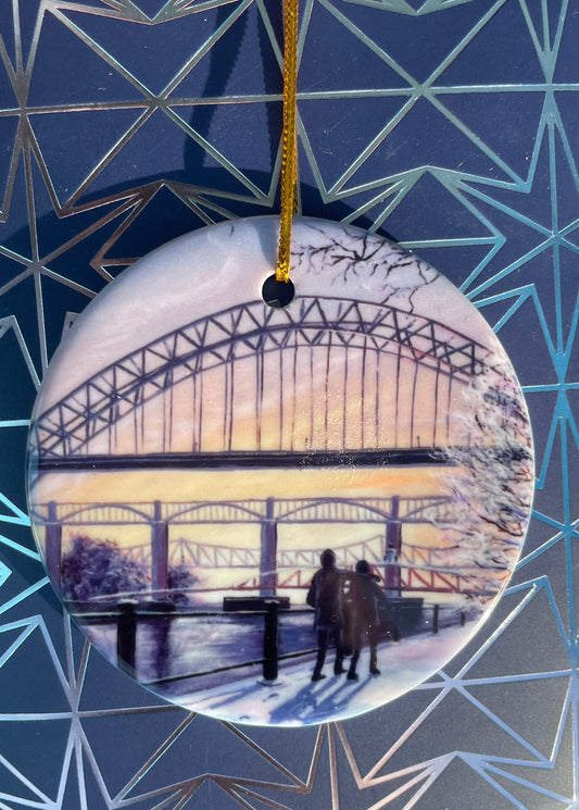 Christmas Tyne - Ceramic hanging decoration