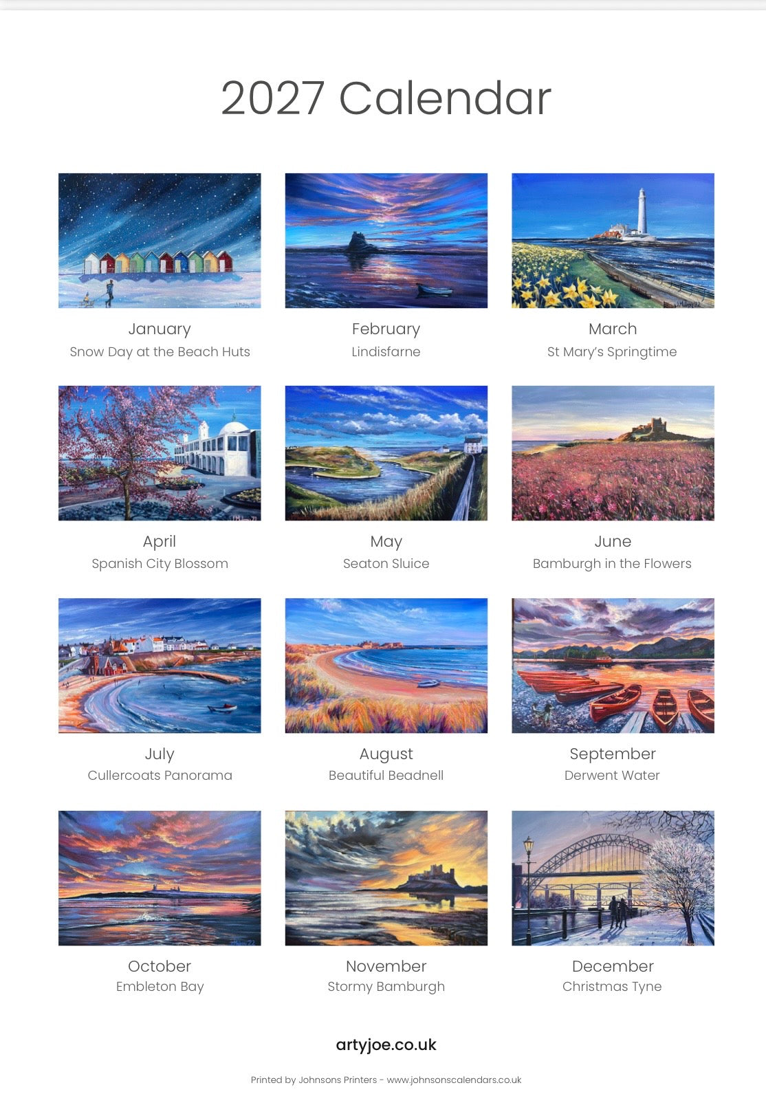 Arty Joe - 2027 Calendar