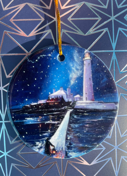 The Lighthouse Keeper - Ceramic hanging decoration