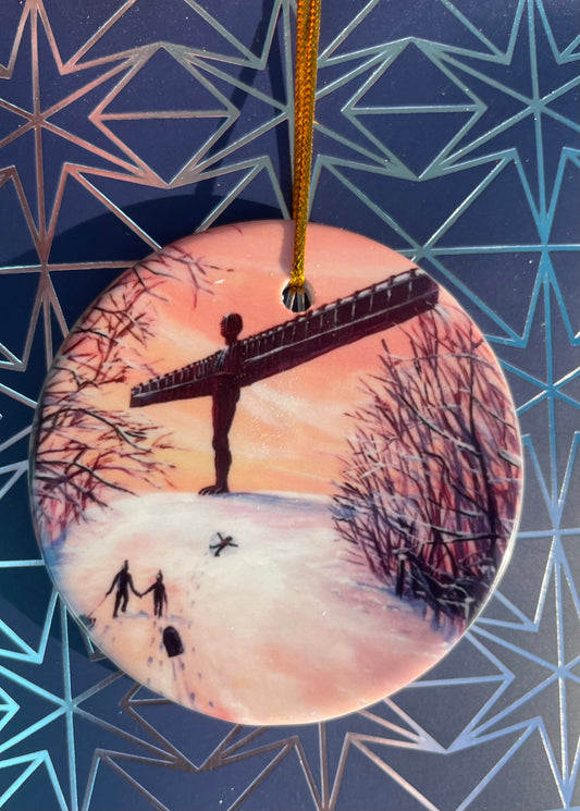 The Snow Angels - Ceramic hanging decoration