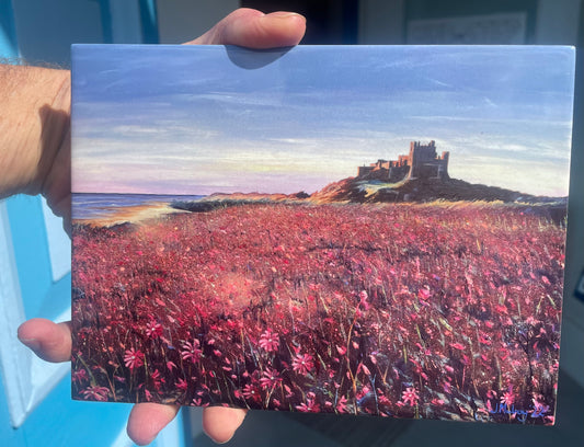 Bamburgh in the Flowers - Decorative Tile