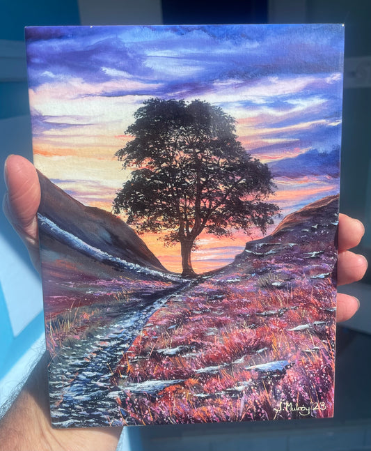 Sycamore Gap and the Heather - Decorative Tile