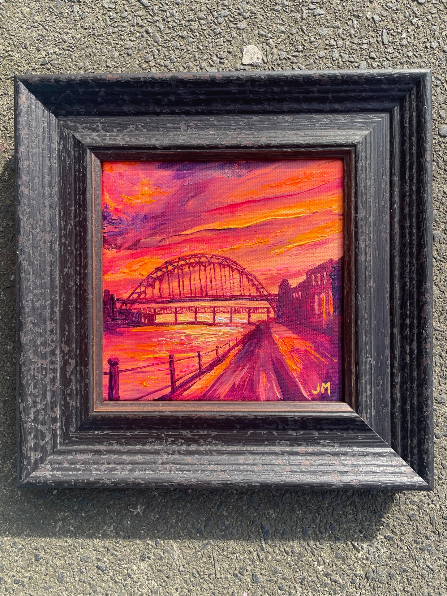Fiery Tyne - Original framed mini