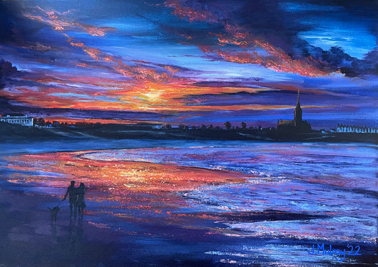 Longsands Sunrise III, Tynemouth - Canvas Print