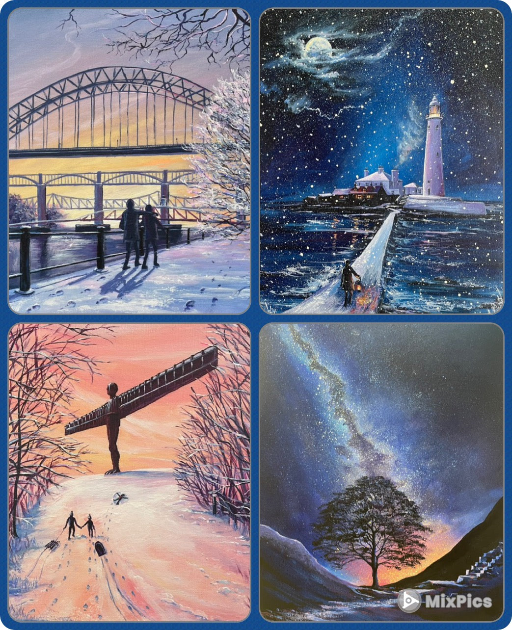 The North East Christmas Collection - Pack of Four Christmas Cards