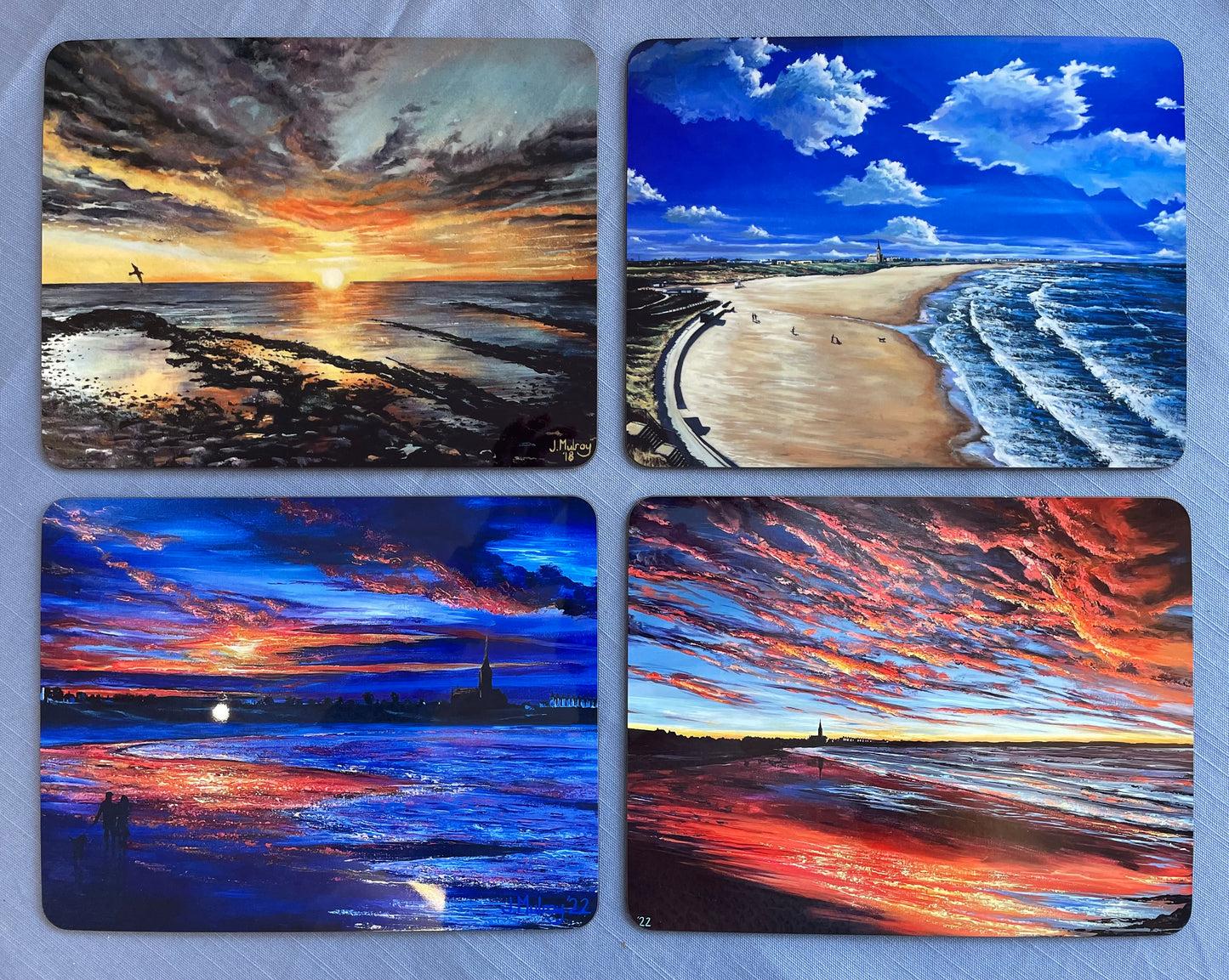 Longsands/Cullercoats Fine Art Placemat Collection - Pack of Four