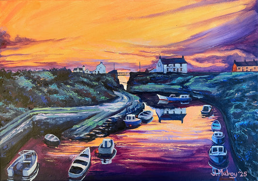 Seaton Sluice Sunrise - Canvas Print