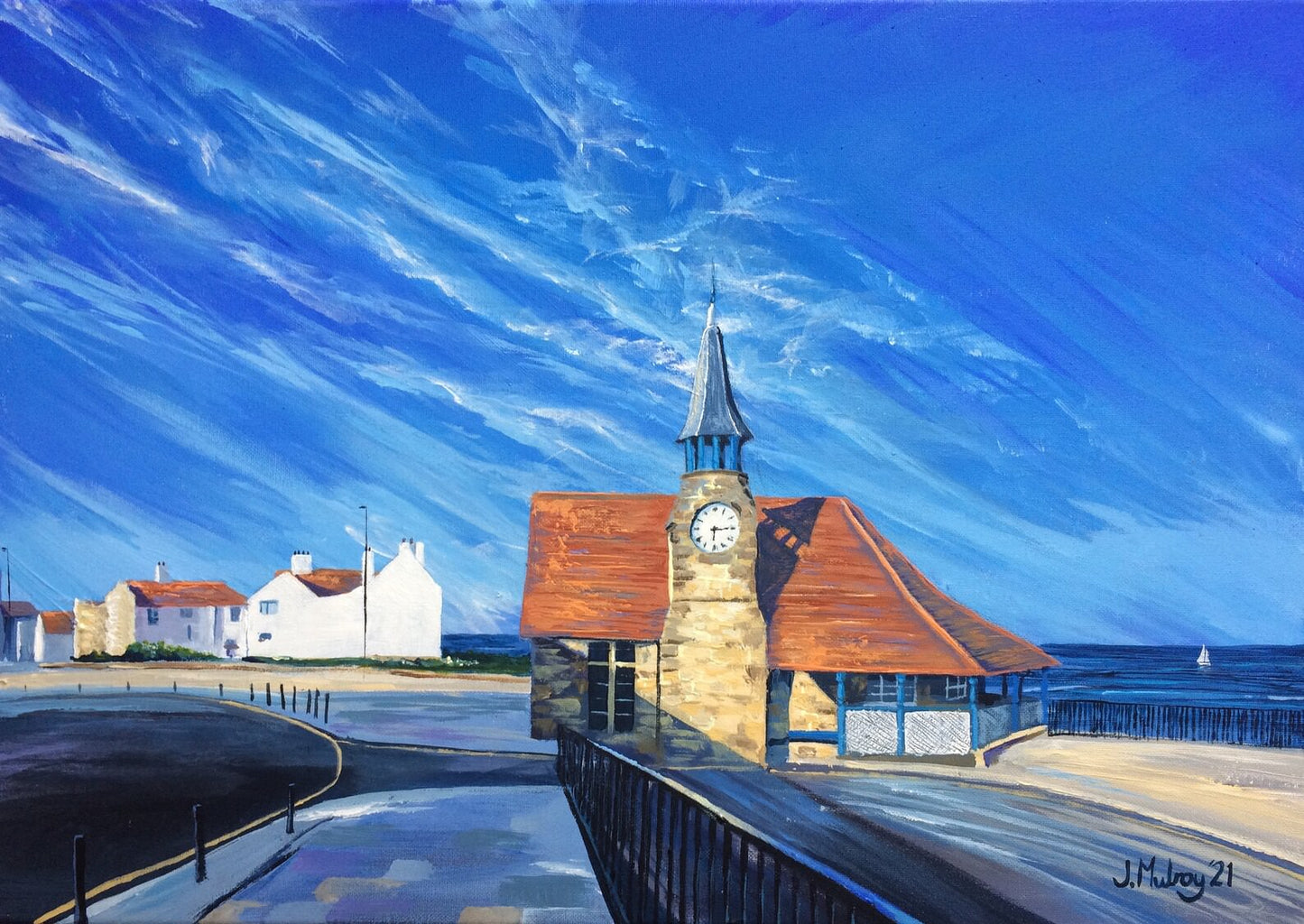 The Watchtower, Cullercoats - Original Acrylic on Canvas