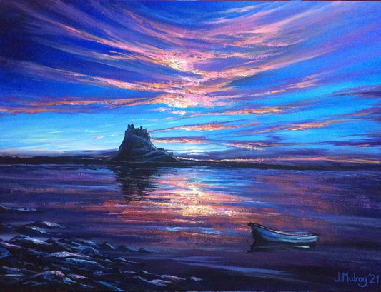 Lindisfarne Sunrise, Northumberland - Canvas Print - Arty Joe